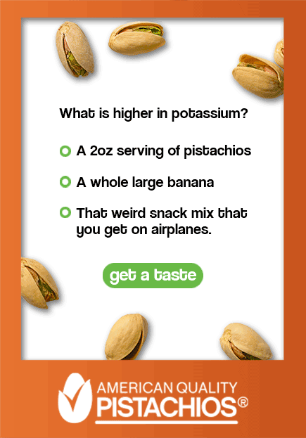 Get a taste! Pistachio Trivia - Potassium