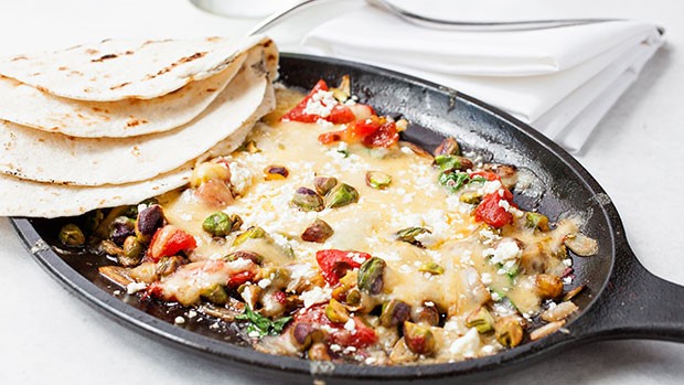 Queso Fundido al Pistachio with Tortillas 