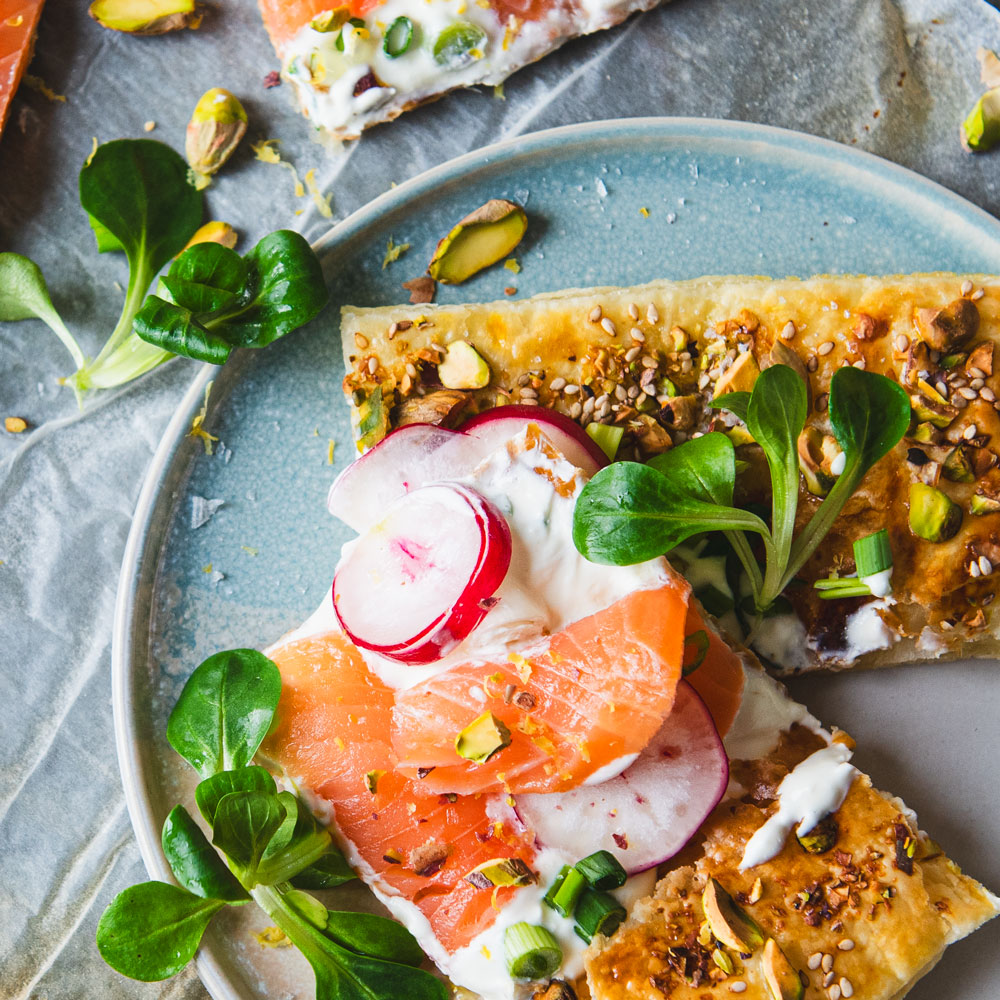 Pistachio Salmon Tart