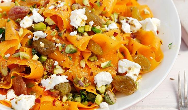 Carrot Pistachio and Feta Salad
