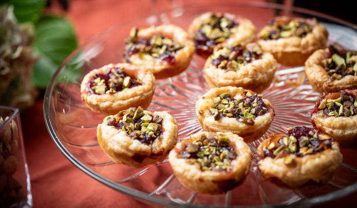 Pistachio Cranberry Brie Bites